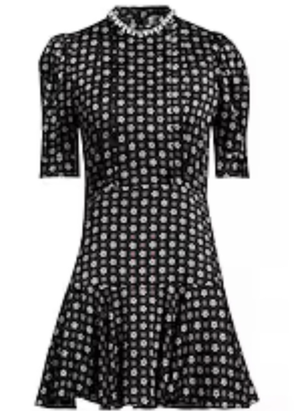 Sandro Mardi Embellished Ruffled Hem Dress